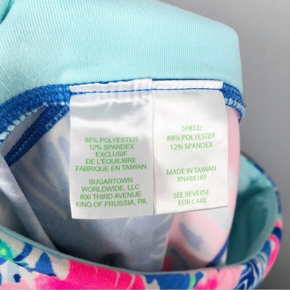 LILLY PULITZER | LUXLETIC Gemma Crop Leggings in Jet Stream Bow Strap Women’s XS - Picture 12 of 14